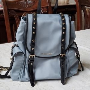 Michael Kor blue backpack purse